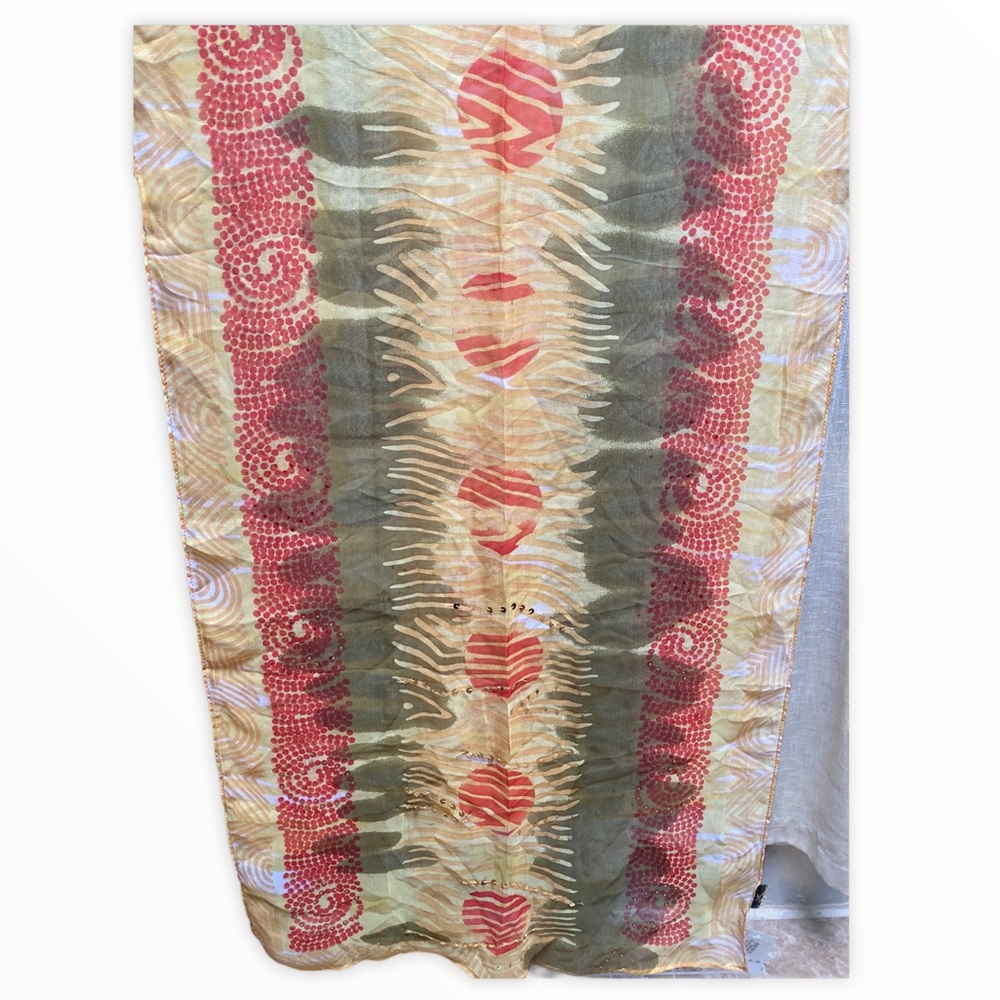 Kashkha 100% Silk Embellished Scarf